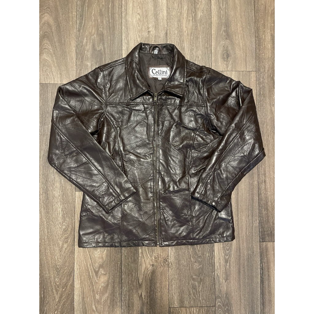 Vintage Cellini Authentic Leather Brown Jacket Size Xl Vintage Cellini Authentic Leather Brown Jacket Size Xl
